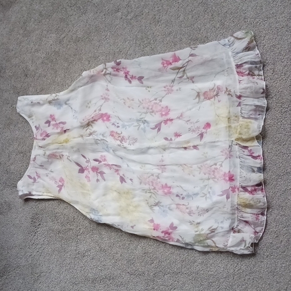 Tendenze Silk Yellow Floral Print Tank - Picture 3 of 11